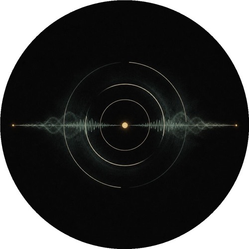 -=DLM=- artist artwork: a dark circular soundwave and concentric rings